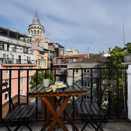 Daire Taksim-galata Tower Is Almost In Your Bedroom And In The Balconies Rooftop Terrace With Golden Horn View *